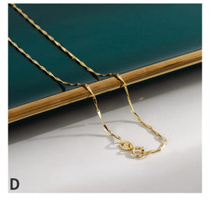 Accessories-Sterling Silver18k Gold Plated Basic Chain Necklace