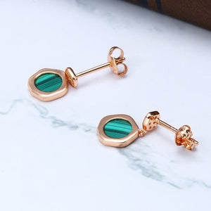 Irregular Malachite  Earrings