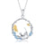 Cute Cat Swiss Blue Topaz Pendant