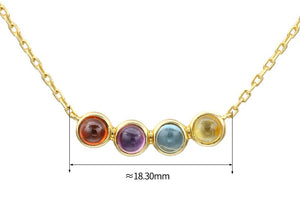 Candy Rainbow Color Natural Crystal Necklace