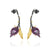 Citrine/Amethyst/Garnet Floral Earrings