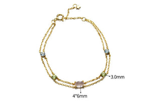 Natural Crystal Double Layer Bracelet