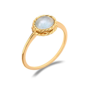 Aquamarine and Labradorite Ring