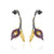 Citrine/Amethyst/Garnet Floral Earrings