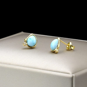 Sparkling Larimar Earrings