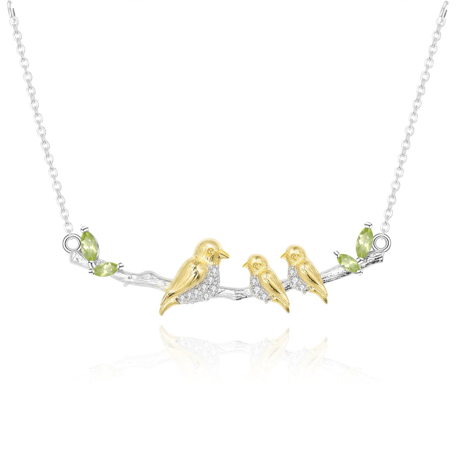 Bird of Love Chrome Diopside Necklace