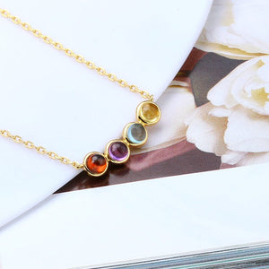 Candy Rainbow Color Natural Crystal Necklace