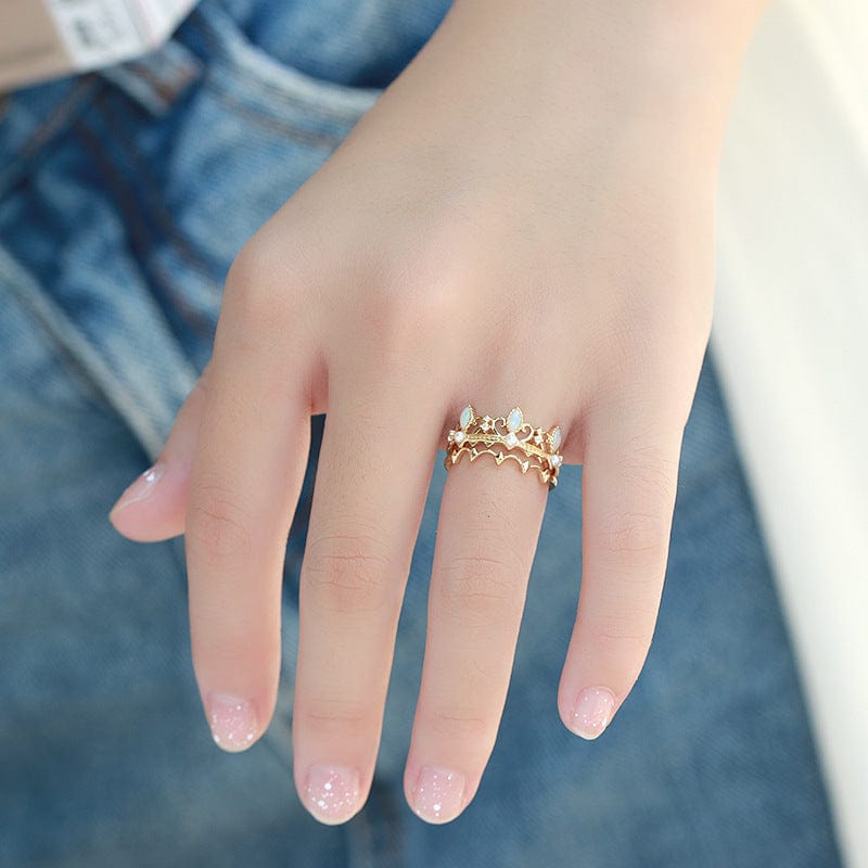 Natural Pearl Crown Ring