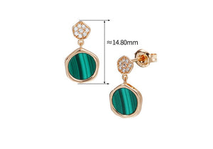 Irregular Malachite  Earrings