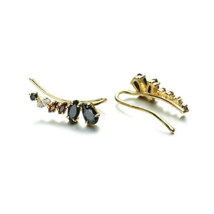 Black  Zirconia Gradient Colour Ear Crawlers