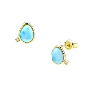 Sparkling Larimar Earrings