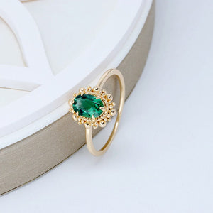 Green Crystal Ring