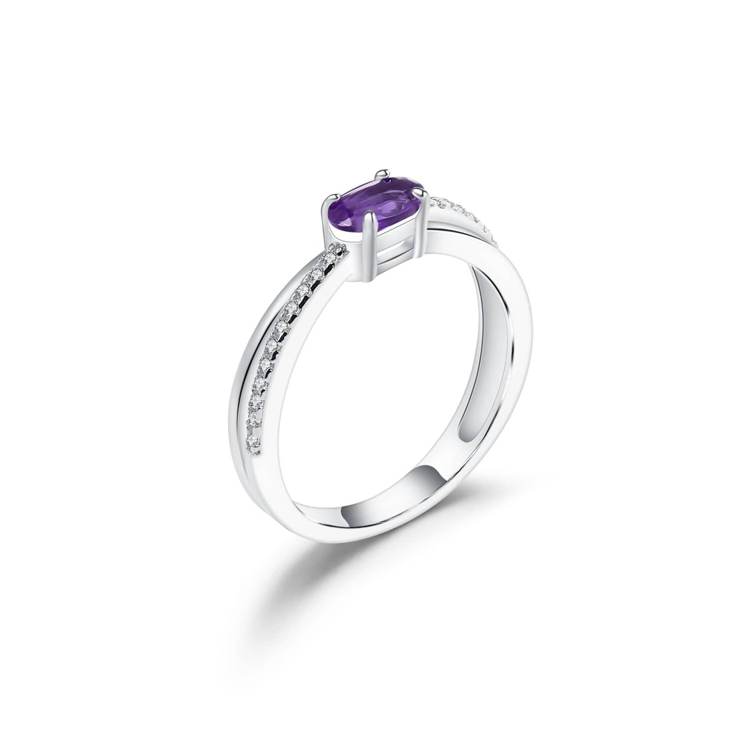 Amethyst Twister Ring