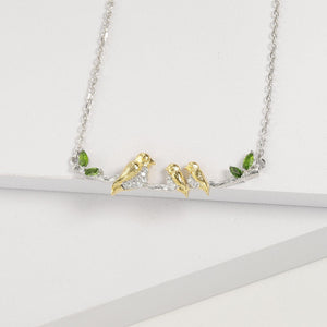 Bird of Love Chrome Diopside Necklace