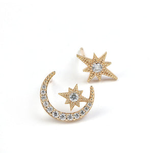 Moon and Star Earrings