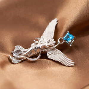 Guardian Angel Topaz  Brooch  Dual-Use Pendant