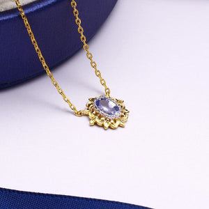 Tanzanite Floral Pendant