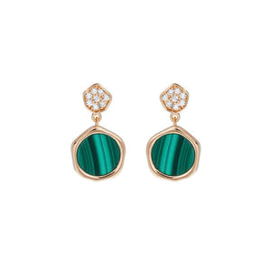 Irregular Malachite  Earrings