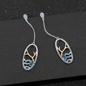 Ocean Romance Topaz Earrings