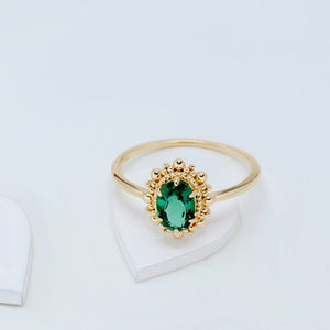 Green Crystal Ring