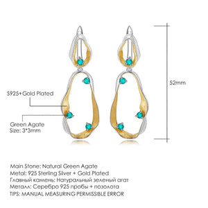 Twist Chrysoprase  Drop Earrings