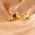 Cute Angel Garnet Earrings