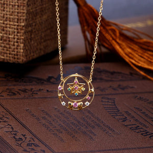 Star Guardian Bow Colorful Zirconium Pendant