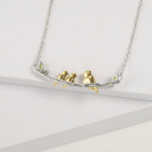 Bird of Love Chrome Diopside Necklace