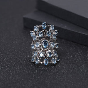 Openwork London Blue Topaz Ring