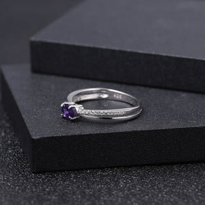 Amethyst Twister Ring