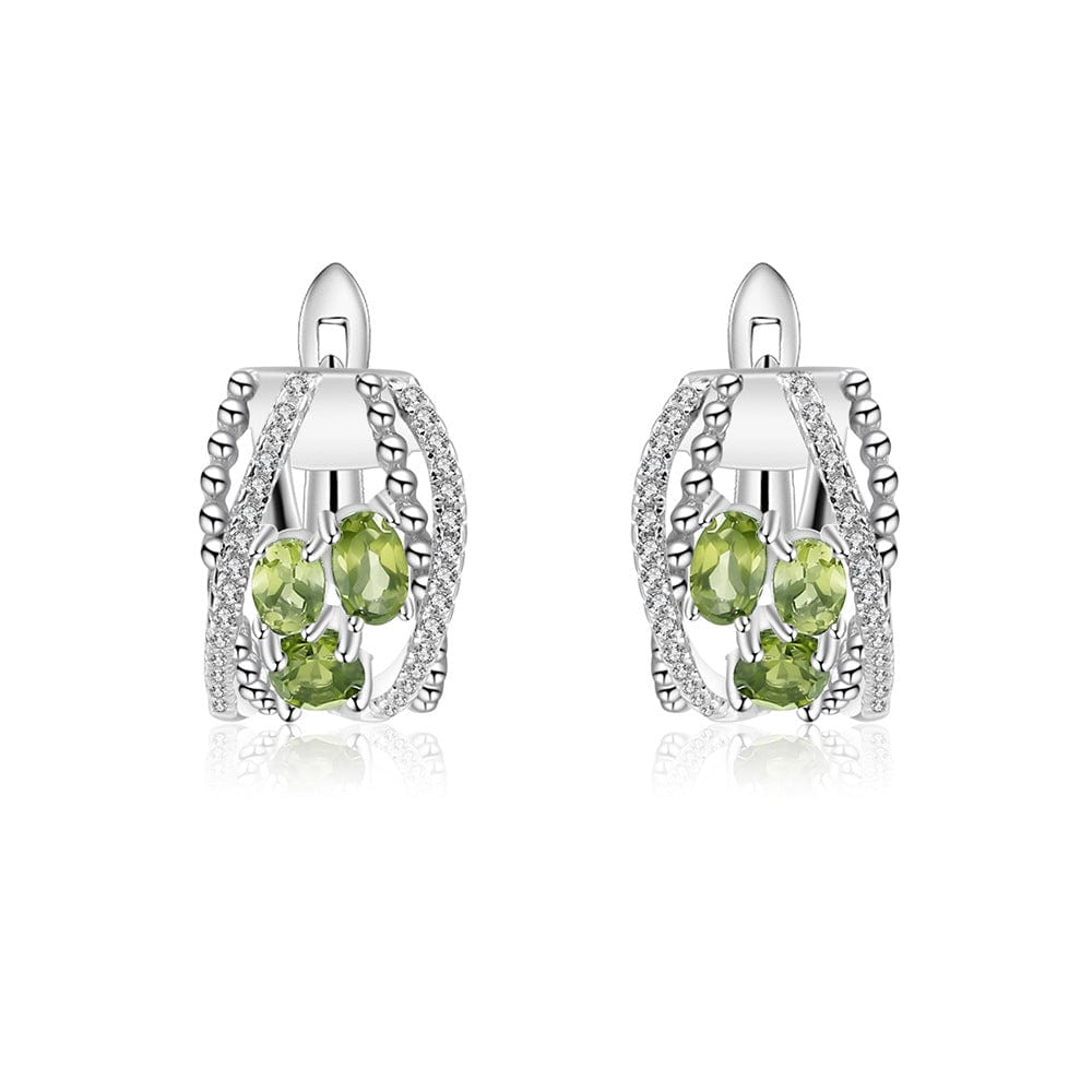 Peridot Clip Earrings