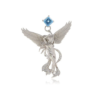 Guardian Angel Topaz  Brooch  Dual-Use Pendant