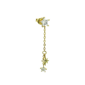 Stars Tassel Zirconia Earrings (single)