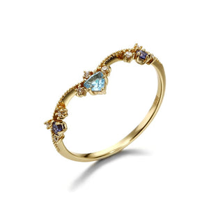 Transcendent Blue Topaz  Arch ring