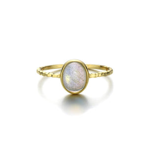 Oval Labradorite Ring