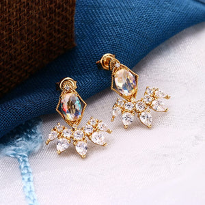 Natural Twinkling Quartz Earrings