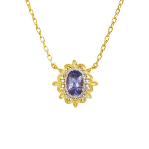 Tanzanite Floral Pendant