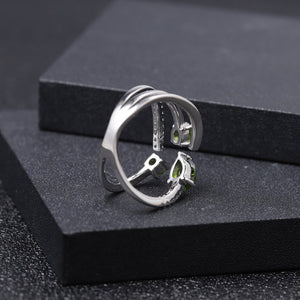 Starry Sky Chrome Diopside Open Ring