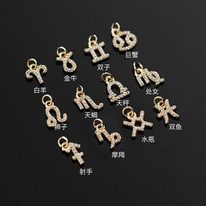 Accessories-Zirconia 12 Zodiac Pendants