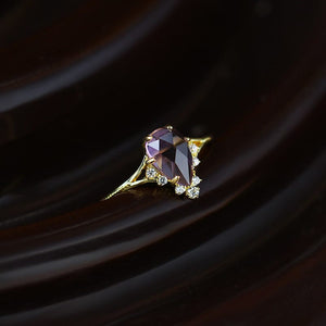 Teardrop Amethyst Ring