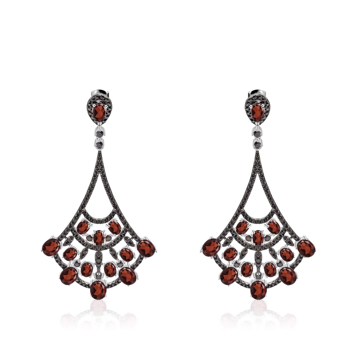 Drop-shaped Gemstone Earrings