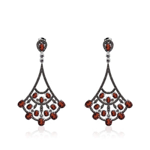 Drop-shaped Gemstone Earrings