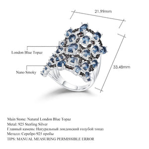 Openwork London Blue Topaz Ring