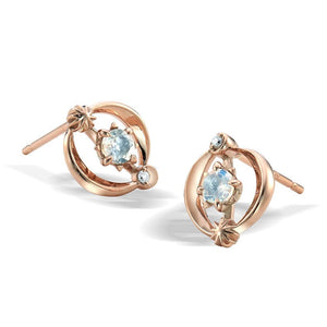 Moonstone Topaz Hoop Earrings