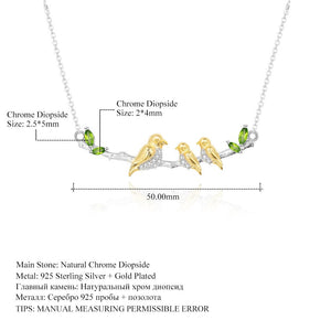 Bird of Love Chrome Diopside Necklace