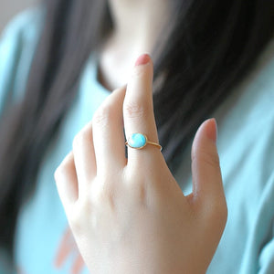 Oval Larimar Ring