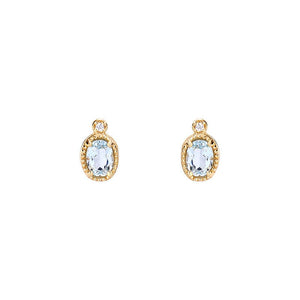 Natural Blue Topaz Earrings