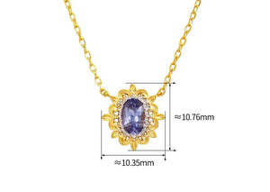 Tanzanite Floral Pendant