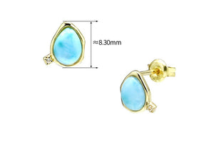 Sparkling Larimar Earrings