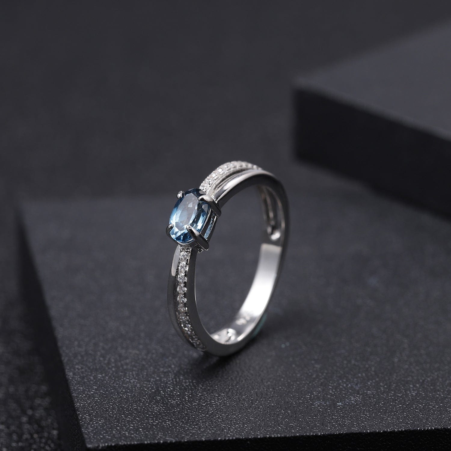 London Blue Topaz Twister Ring